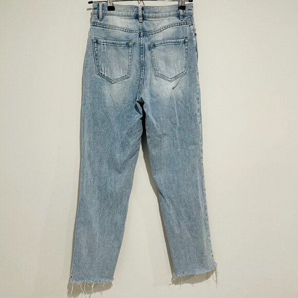 PacSun Los Angeles Denim Ripped Jeans High Rise Straight Size 24 - Picture 4 of 8